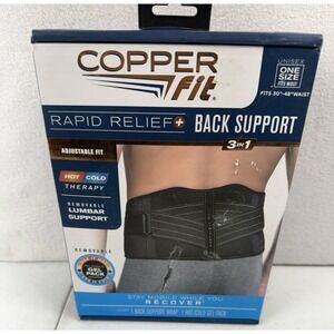 Copper Fit Rapid‎ Relief 3-In-1 Hot/Cold Therapy Back Support One Size Fits Most